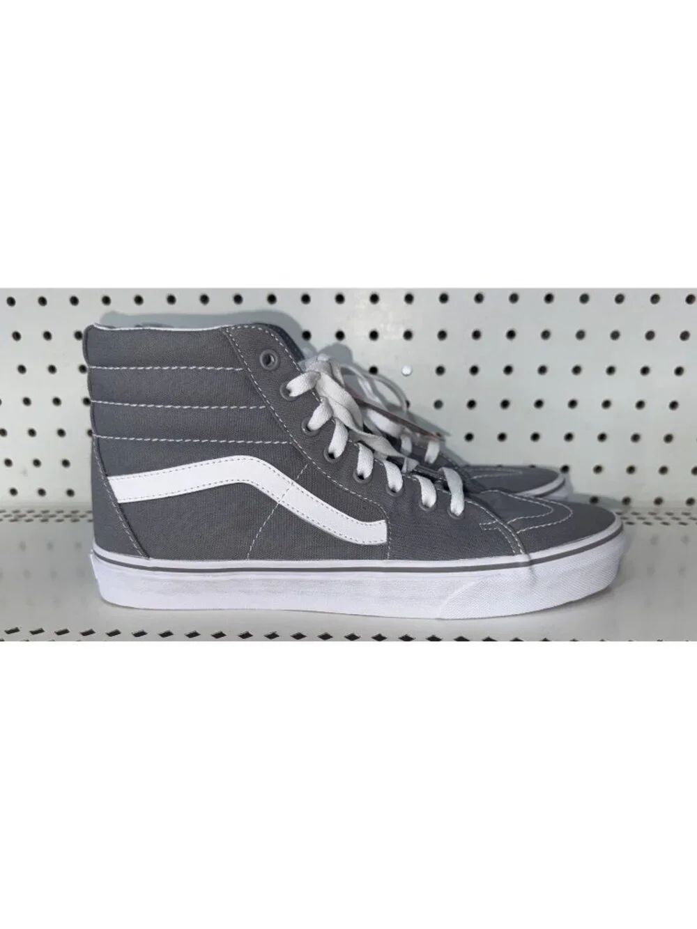 VANS SK8-Hi Frost Grey Mens Canvas Athletic Skateboarding Shoes Size 10.5